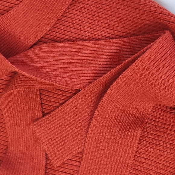 Chic Long Sleeve Knit Dress in Rust - Picture 12 of 12